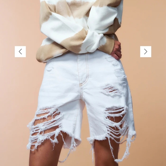 SER.O.YA Sammy Mid Rise Vintage Short Distressed - Picture 1 of 9
